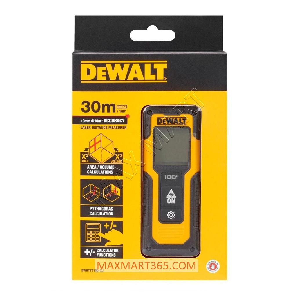 DEWALT 100ft 30m Red Laser Distance Measurer DWHT77100-CN