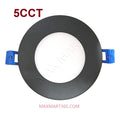 4-Inch 5CCT Black LED Recessed Slim PotLight with Junction Box, Dimmable, IC Rated, ETL Certified, Damp Rated, Indoor/Outdoor