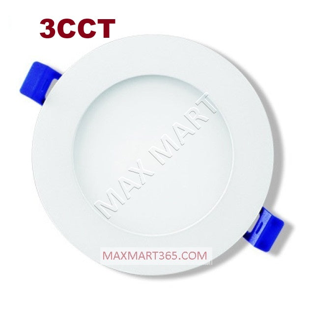 4-Inch 3CCT LED Recessed Slim PotLight with Junction Box, Dimmable, 3000K/4000K/5000K, IC Rated, ETL Certified, Damp Rated, Indoor/Outdoor