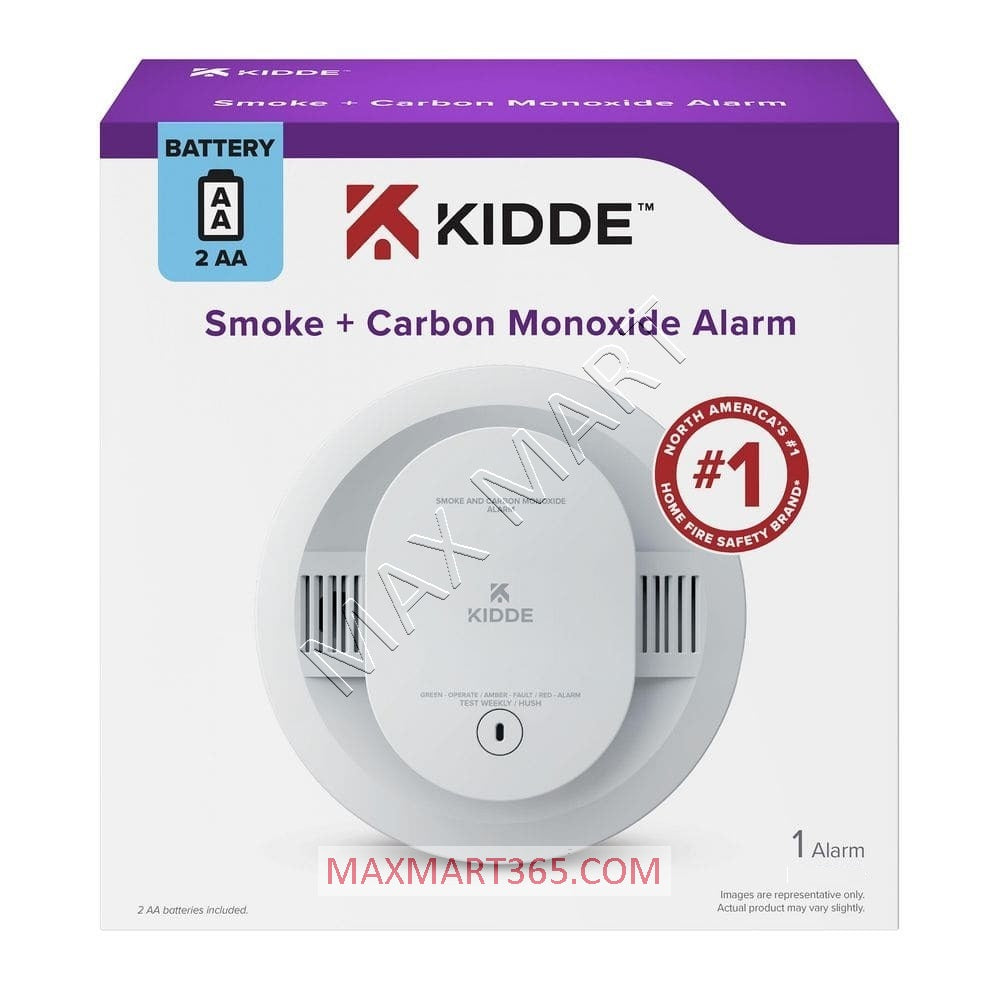 KIDDE 2-in-1 2in1 Smoke and Carbon Monoxide (CO) Alarm, AA Battery Powered