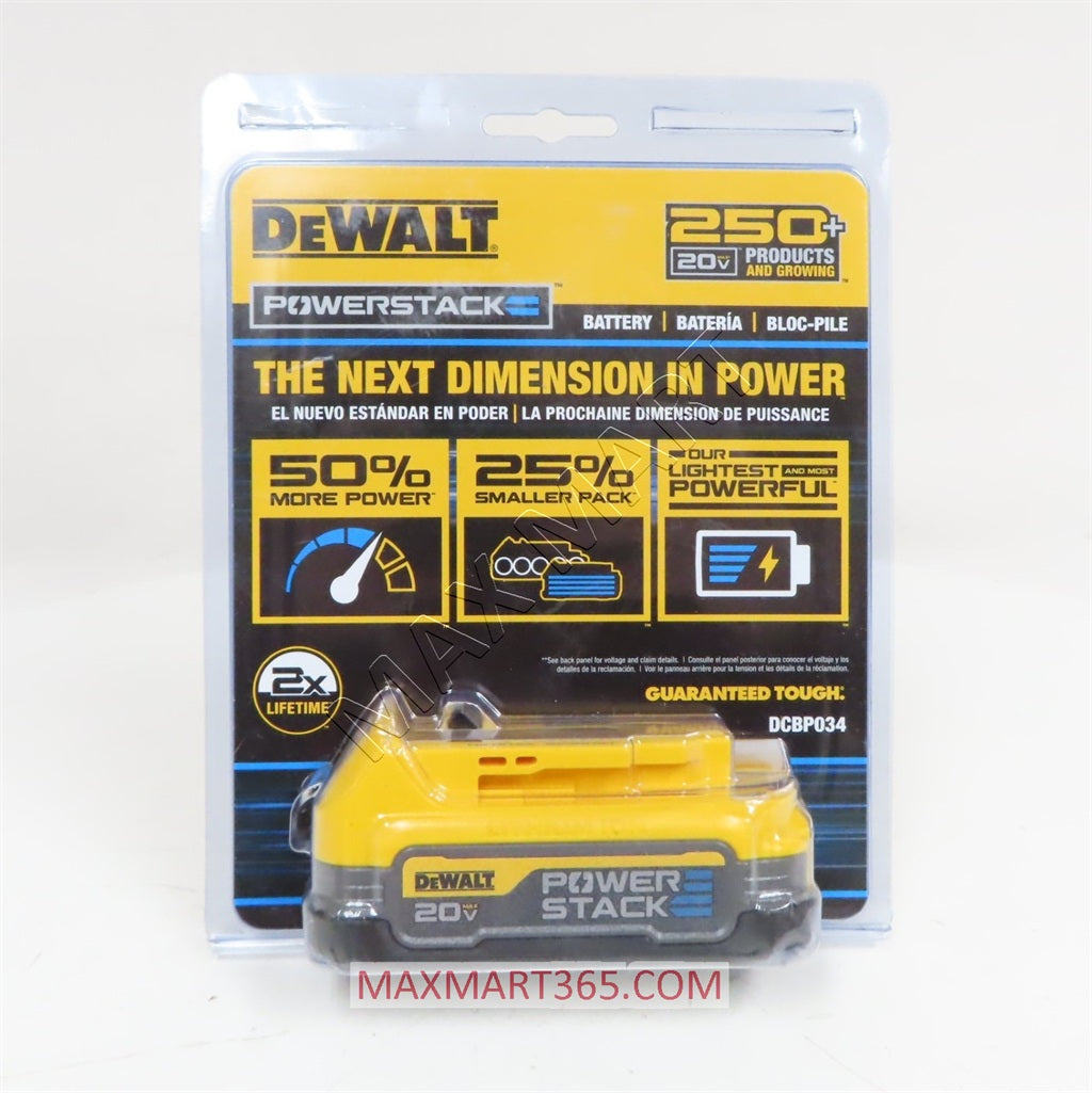 DEWALT 20V MAX POWERSTACK Compact Battery DCBP034
