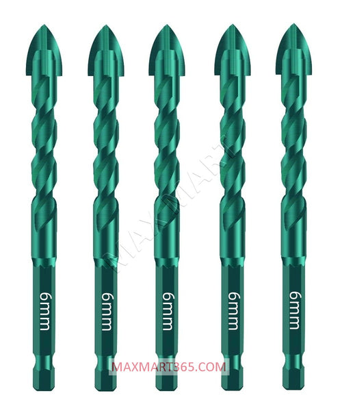 Tungsten Carbide Tipped Masonry/Concrete Drill Bit Set for Ceramic Tile, Porcelain, Brick, Concrete, Glass
