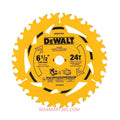 DEWALT 6-1/2-Inch x 24 Tooth 24T Carbide Tipped Framing Circular Saw Blade DWA261224