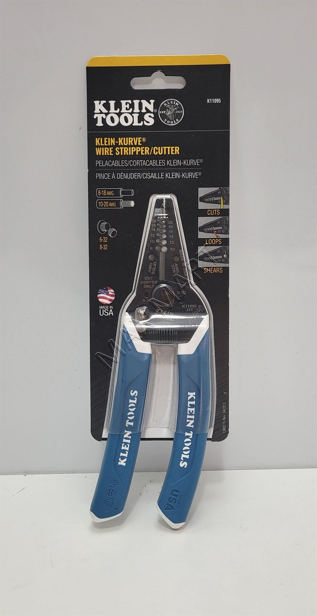 Klein Tools Klein-Kurve 8-20 AWG Wire Stripper/Cutter K11095SEN K11095