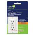 Leviton 15A Weather & Tamper-Resistant TR GFCI Receptacle Outlet Plug w/ Wall Plate GFWT1-W