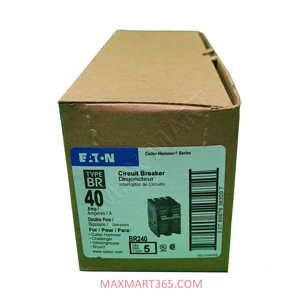 Eaton ETN BR240 40-Amp 40A Circuit Breaker Double Pole 2P