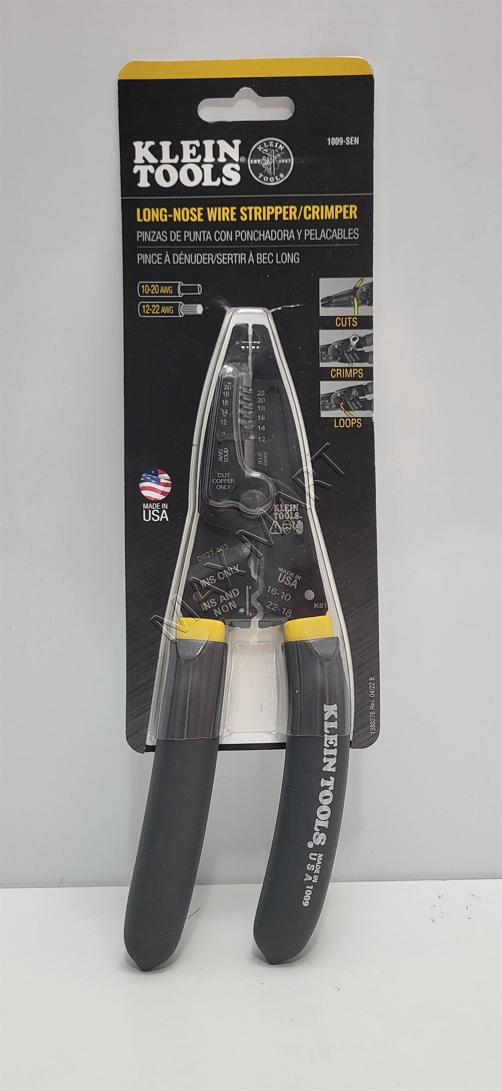 Klein Tools Klein-Kurve Long-Nose Wire Stripper, Wire Cutter, Crimping Tool 1009SEN