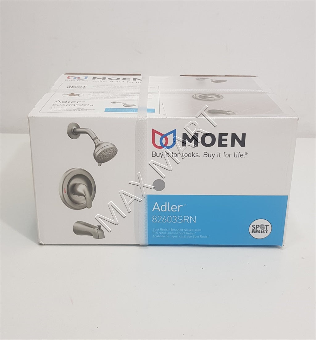 MOEN Adler 82603SRN Bathtub and Shower Faucet (Valve Included) - Brushed Nickel