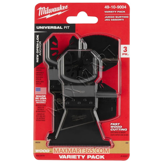 Milwaukee 49-10-9004 Oscillating Multi-Tool Blade Wood Cutting Kit (3 Pack)