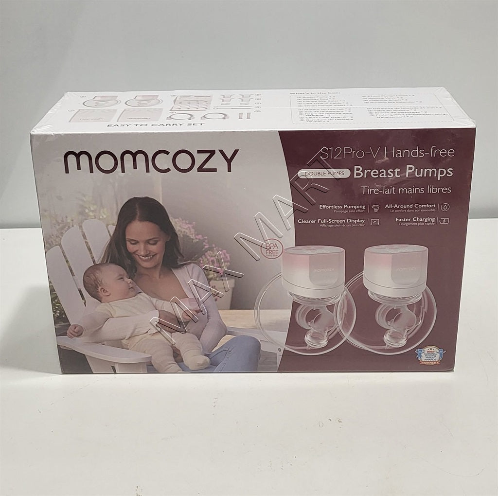 Momcozy S12 Pinky Pro Hands Free Breast Pump, Electric Wearable Double Wireless Pump 24mm