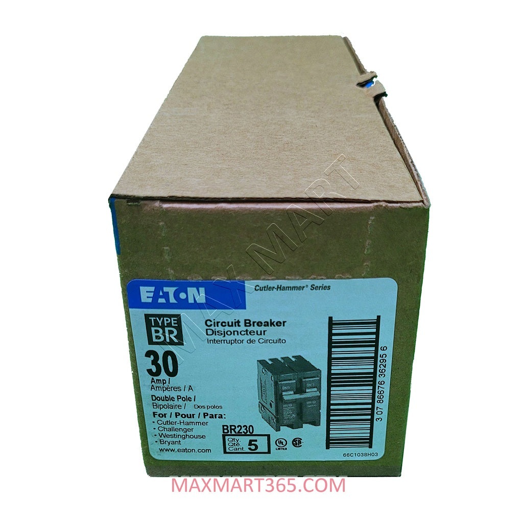 Eaton ETN BR230 30-Amp 30A Circuit Breaker Double Pole 2P