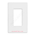 Universal 1-Gang Screwless Wallplate Coverplate for Light Switch, Dimmer, GFCI and Receptacle - White