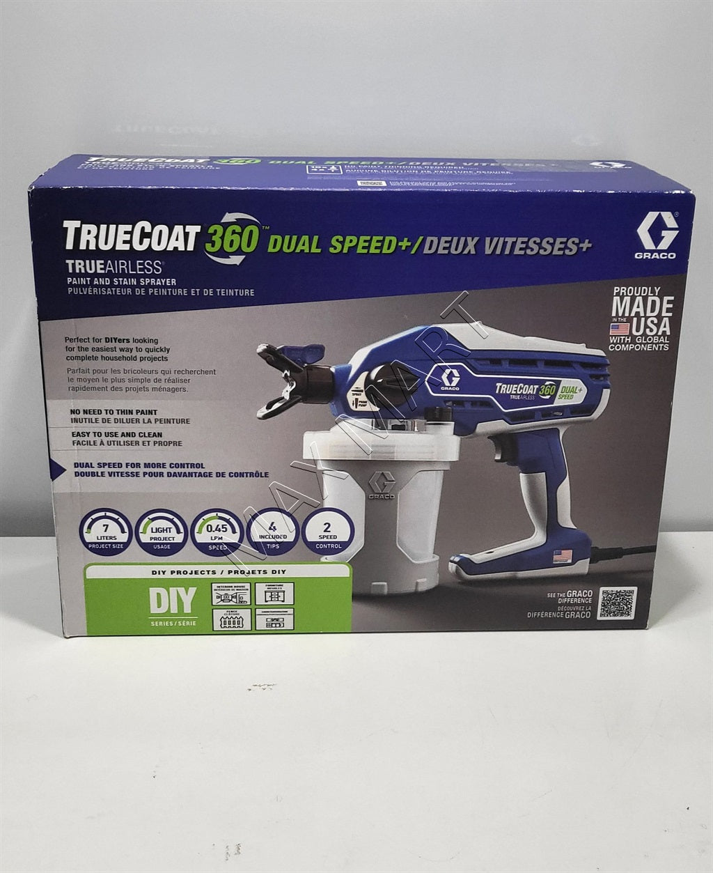 Graco CAN282 TrueCoat 360 Dual Speed HandHeld Paint Sprayer (32oz)