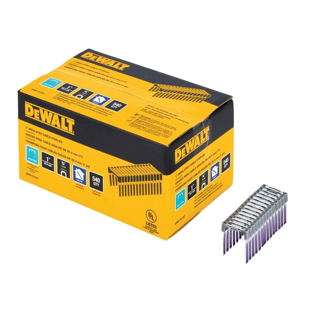 DEWALT DRS18100 1-Inch Insulated Cable Staples (540pcs)