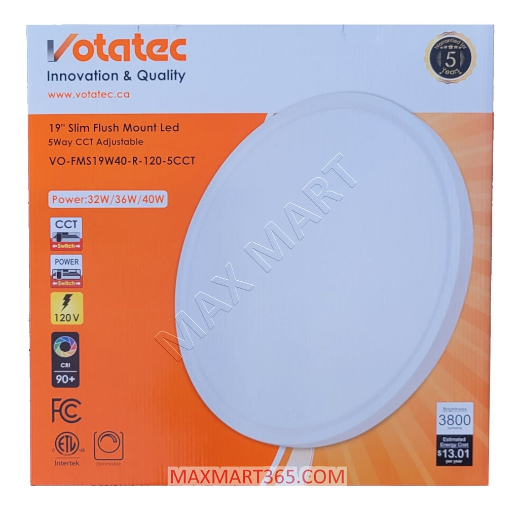 3CCT LED Slim Flush Mount Dimmable Ceiling Light Lamp Fixture