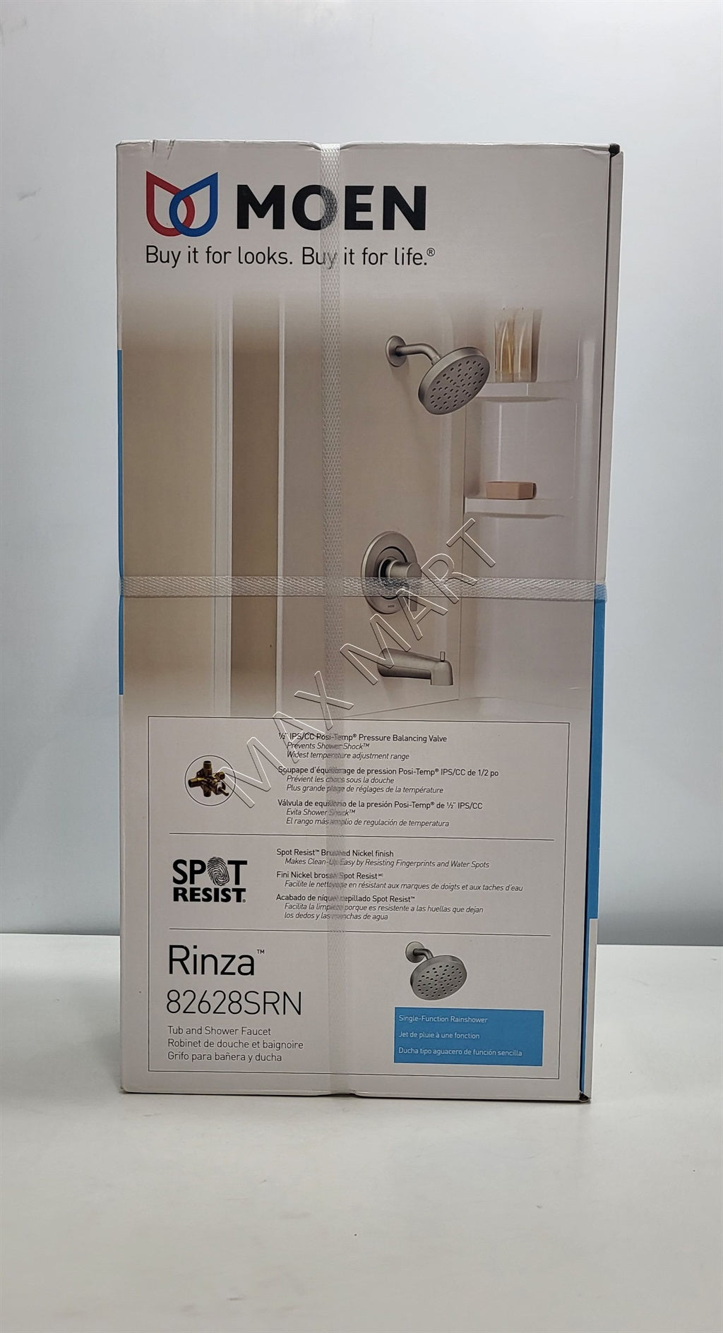 Moen Rinza 82628SRN Single-Handle 1-Handle Bathtub Shower Faucet (Valve Included) - Brushed Nickel