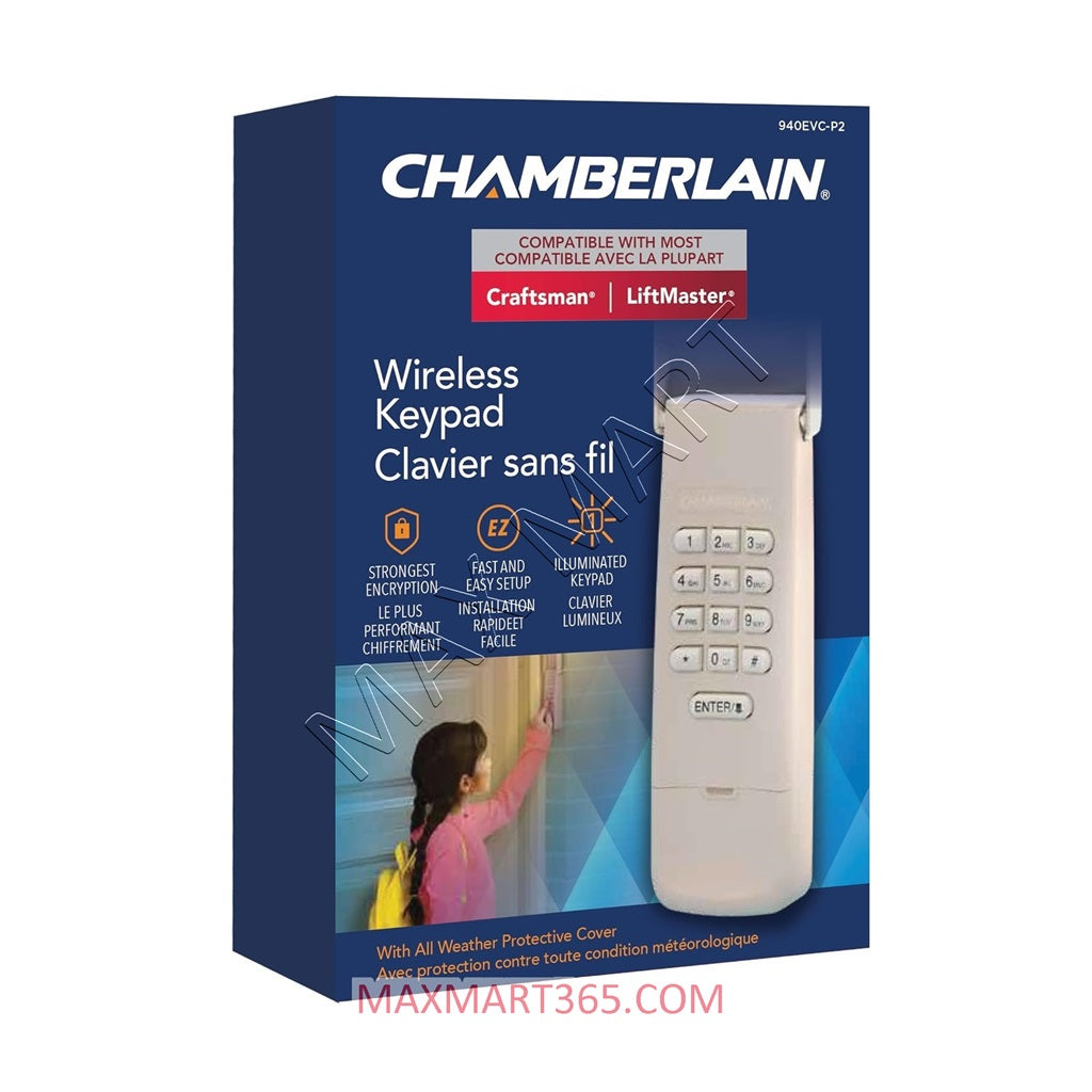 Chamberlain 940EV-P2 Wireless Garage Door Opener Keypad