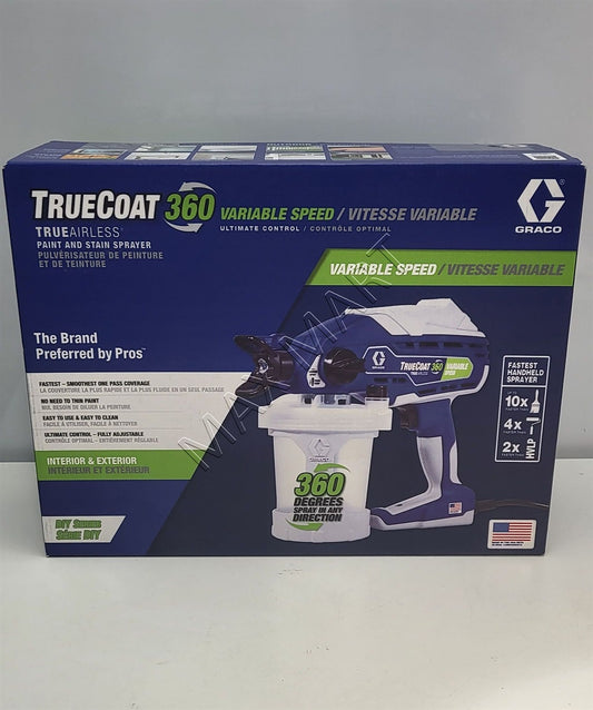 Graco CAN283 TrueCoat 360 Variable Speed HandHeld Paint Sprayer (32oz)