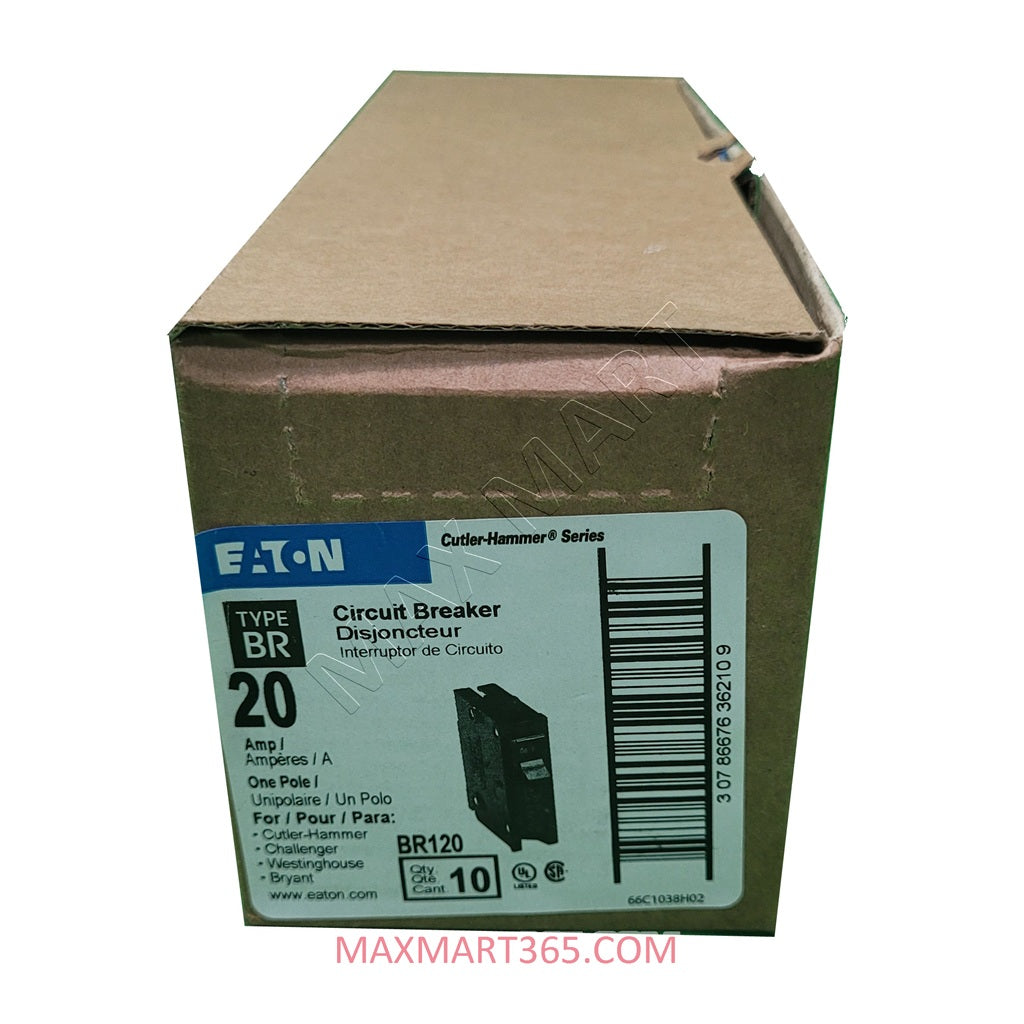 Eaton ETN BR120 20-Amp 20A Circuit Breaker Single Pole 1P