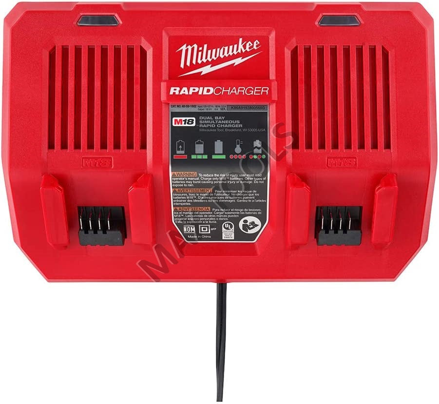 Milwaukee M18 Dual Bay Simultaneous Rapid Charger 48-59-1802