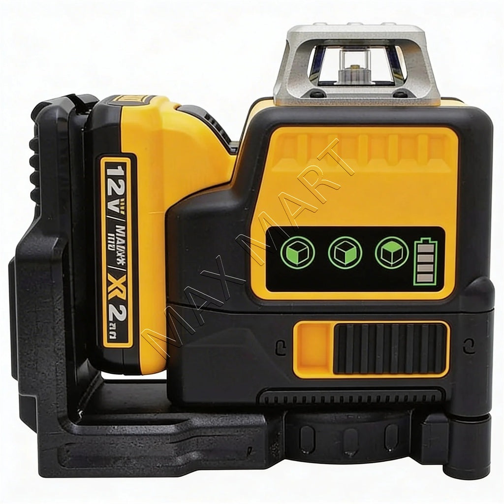 12V 100ft Green 360 Degree 3-Beam Self-Leveling Laser Level Kit for DeWalt Replacement