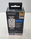 Eaton ETN 15A 15Amp Slim GFCI 125V Tamper-Resistant TR Receptacle Outlet Plug