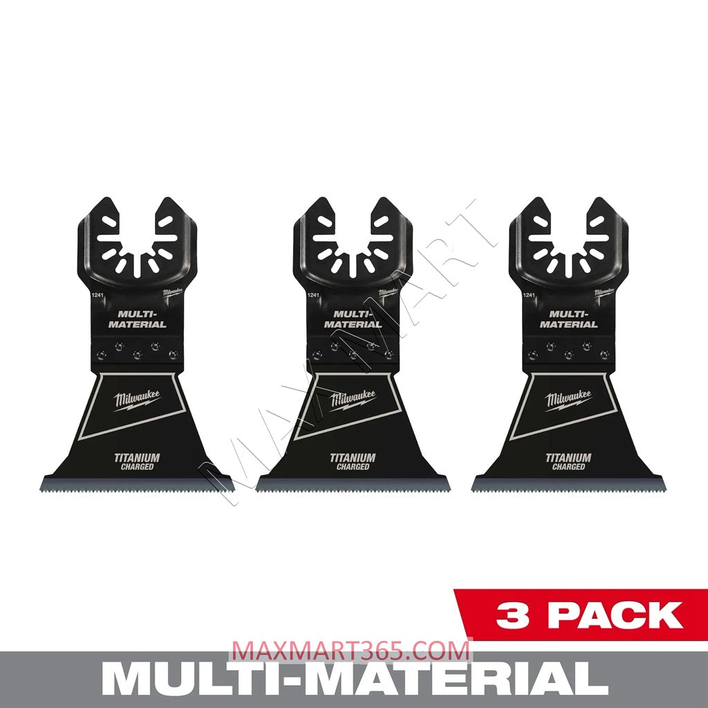 Milwaukee 49-25-1243 Titanium Bi-Metal Universal Fit Wood and Metal Oscillating Multi-Tool Blade (3-Pack)