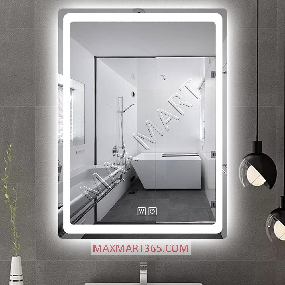 LED Bathroom Vanity Mirror with Anti-Fog, Backlit Lights, and Touch Sensor, Adjustable Warm/Natural/White