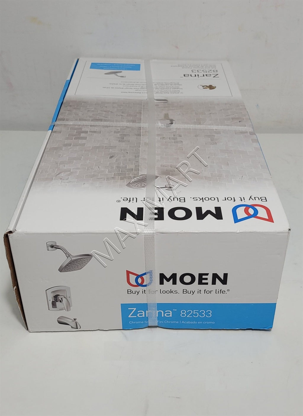 MOEN Zarina 82533 Single Handle Square Bathtub Shower Faucet (Valve Included) - Chrome