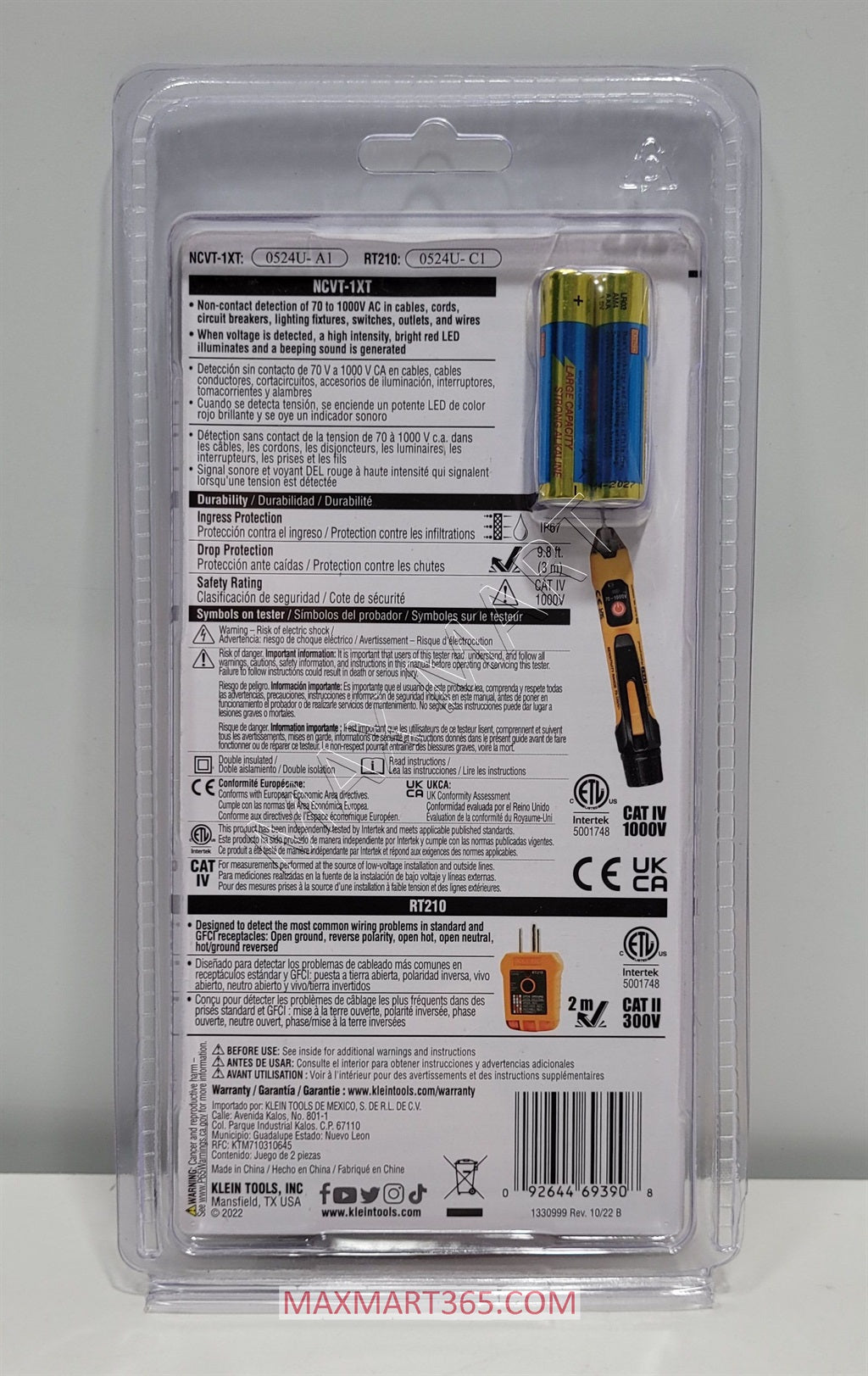 Klein Tools Non-Contact Voltage and GFCI Receptacle Premium Test Kit NCVT1XTKIT