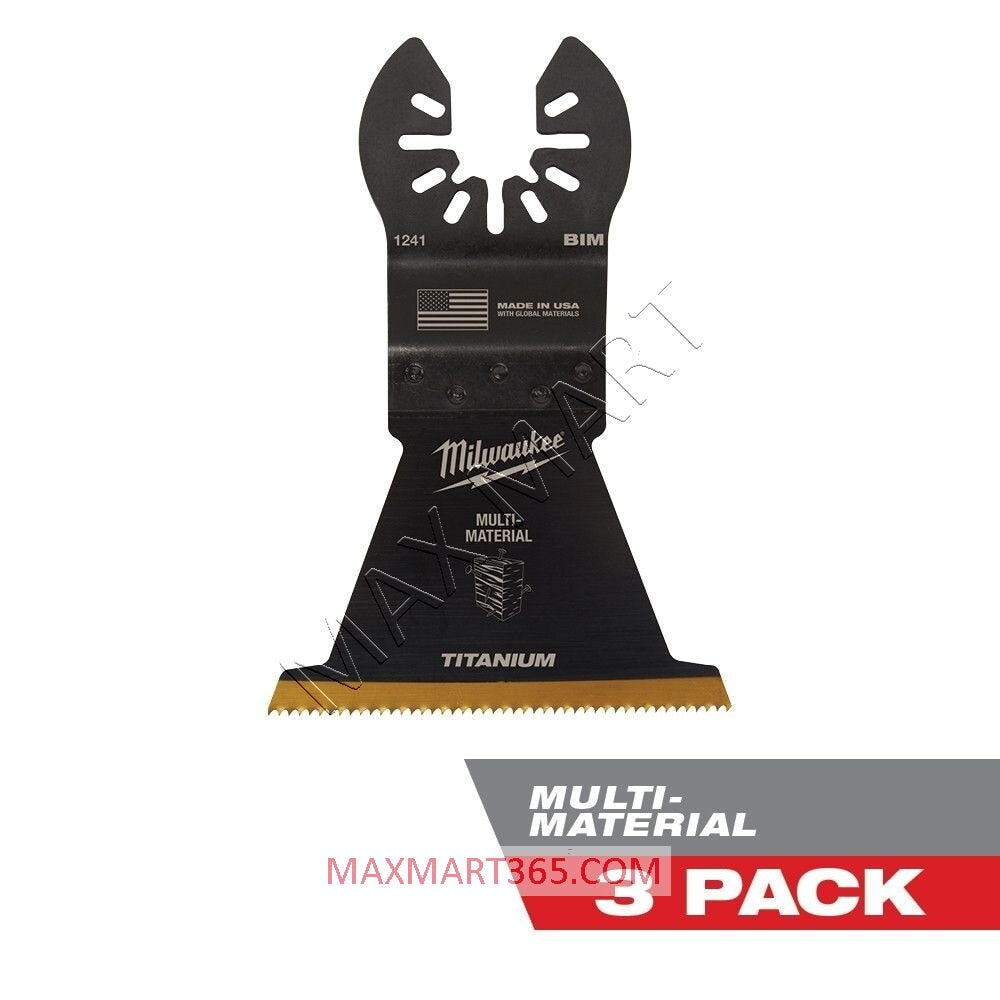Milwaukee 48-90-1243 Titanium Bi-Metal Multi-Material Oscillating Multi Tool Blades (3 Pack)