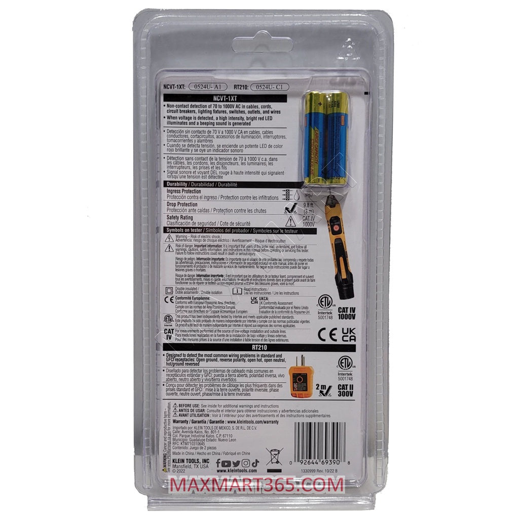 Klein Tools Non-Contact Voltage and GFCI Receptacle Premium Test Kit NCVT1XTKIT