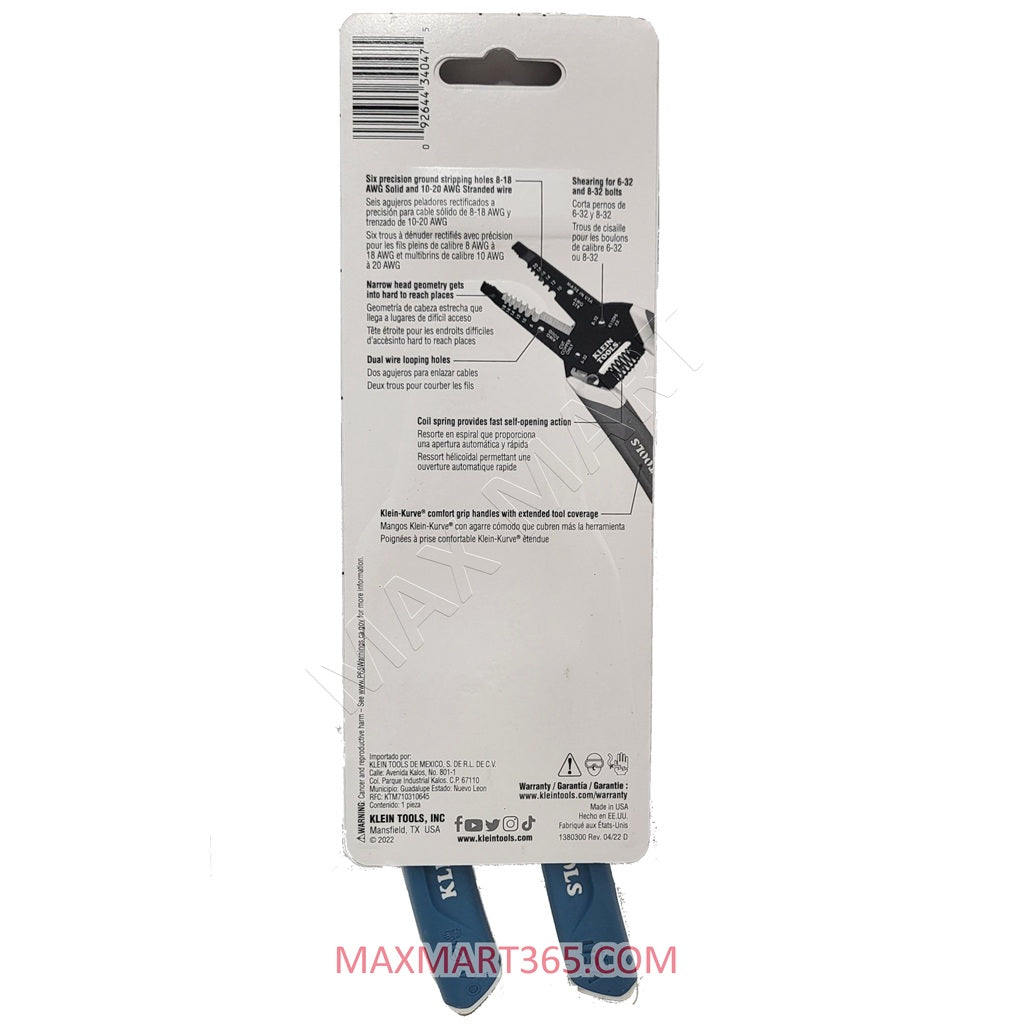 Klein Tools Klein-Kurve 8-20 AWG Wire Stripper/Cutter K11095SEN K11095