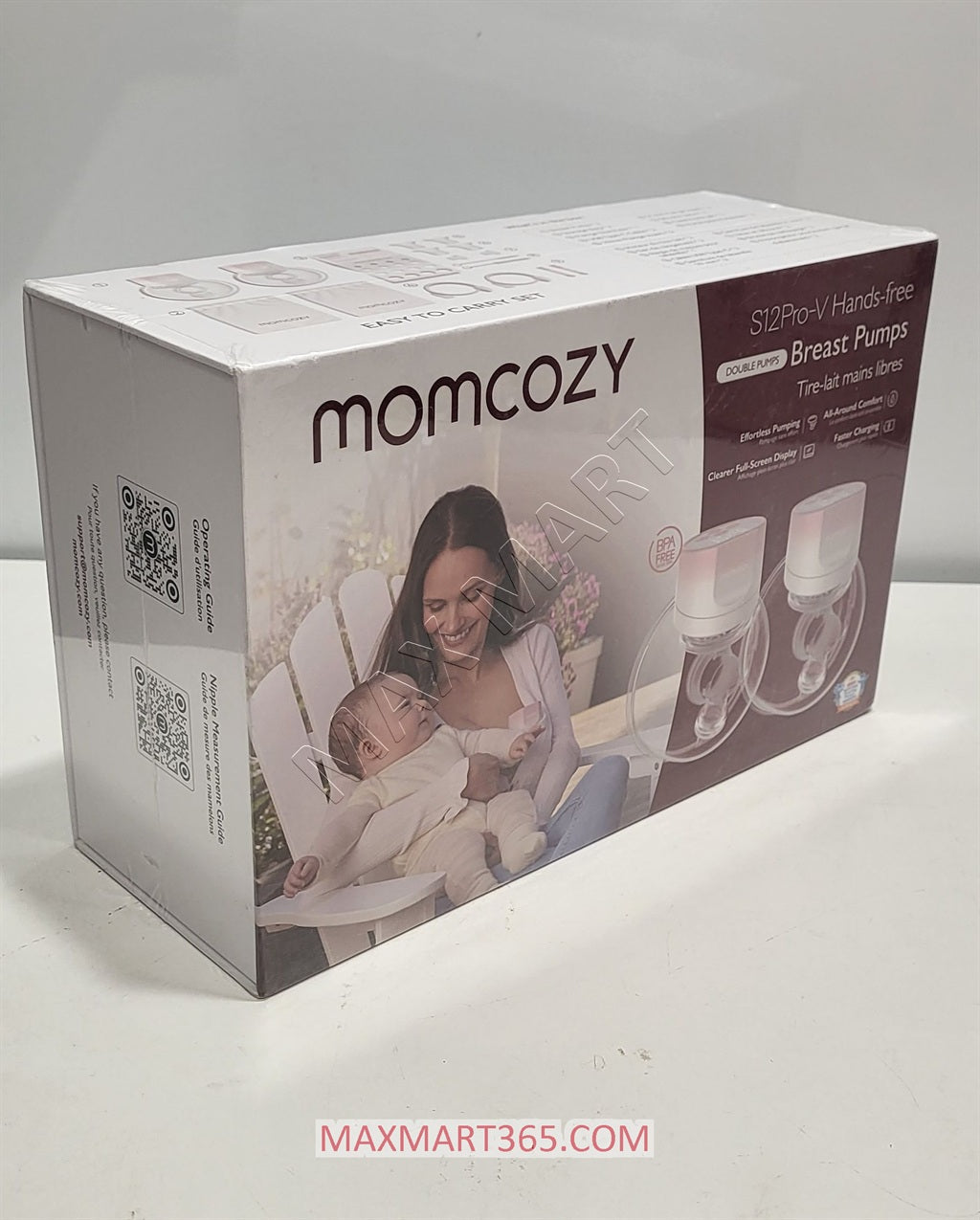 Momcozy S12 Pro-V Pinky Pro Hands Free Breast Pump, Electric Wearable Double Wireless Pump