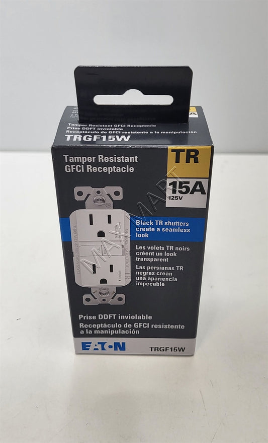 伊顿 15A 15Amp 超薄 GFCI 125V 防篡改 TR 插座插头 TRGF15W