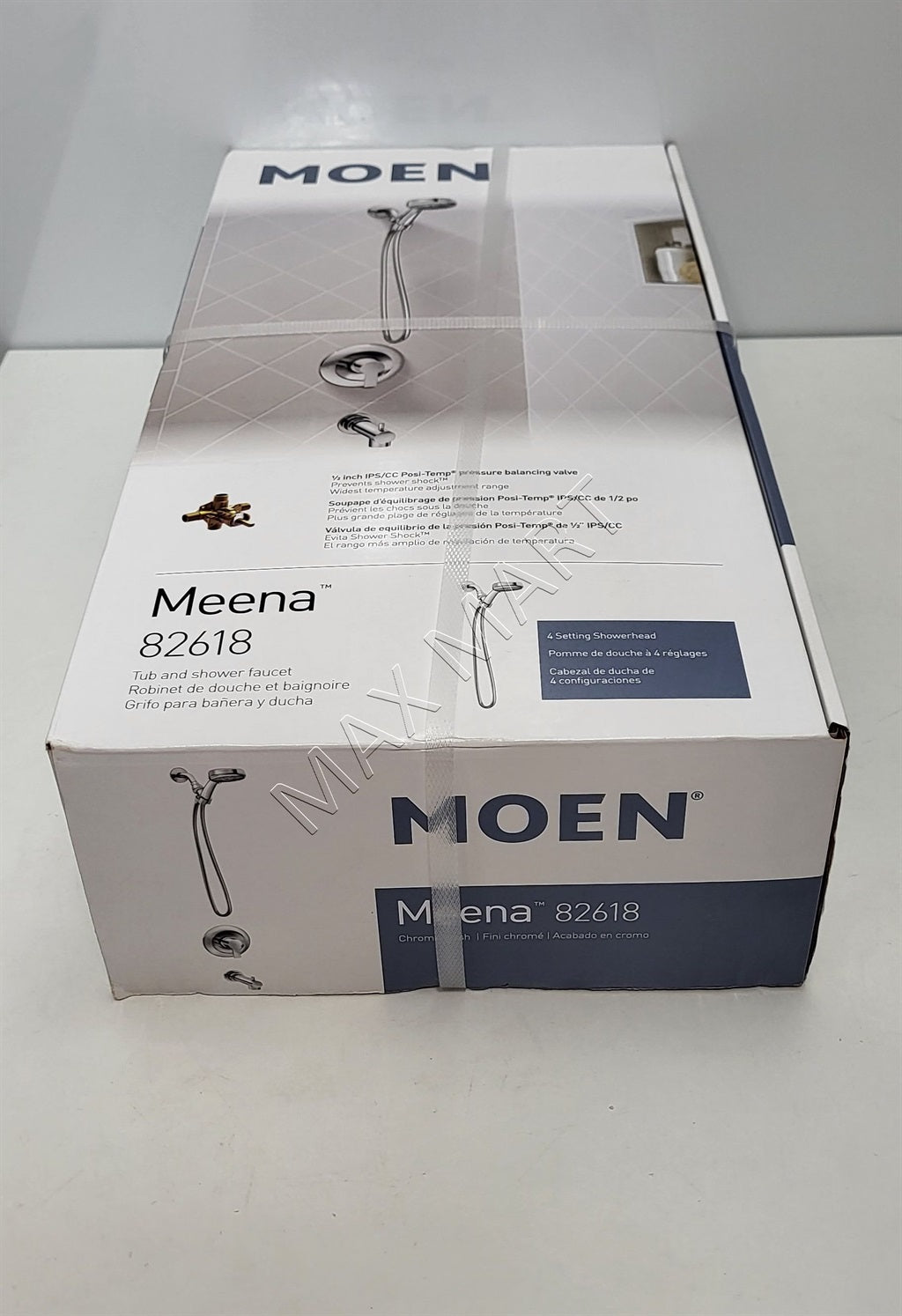 MOEN Meena 82618 Modern Bathtub Shower Faucet with Handshower (Valve Included) - Chrome
