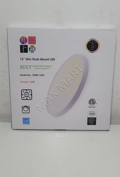 15-inch 30W 3CCT LED Dimmable Flush Mount Ceiling Light Lamp for Bedroom, Bathroom, Laundry etc