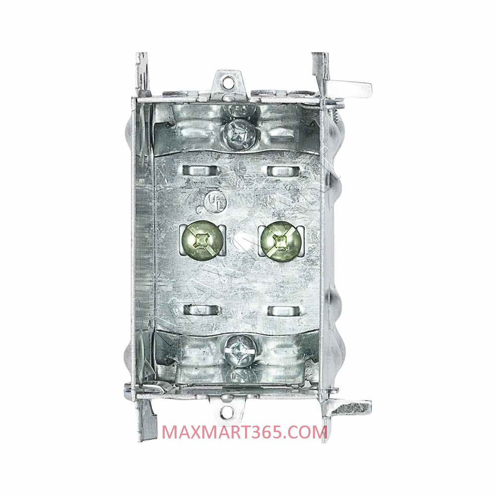 Single-Gang Gangable Steel Electrical Box, 1-Gang Rectangle Metal Device Box for Switch & Receptacle