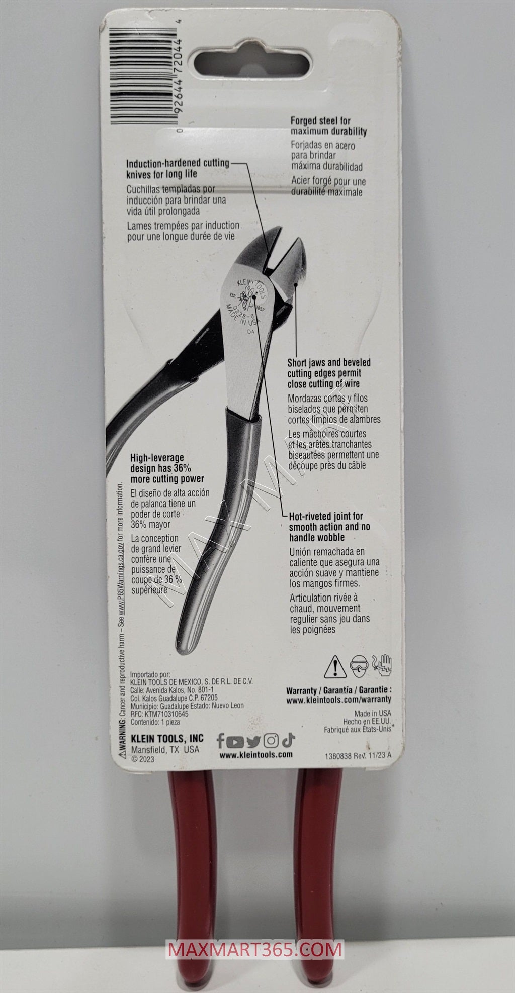 Klein Tools D2288SEN 8-inch High Leverage Diagonal Cutters