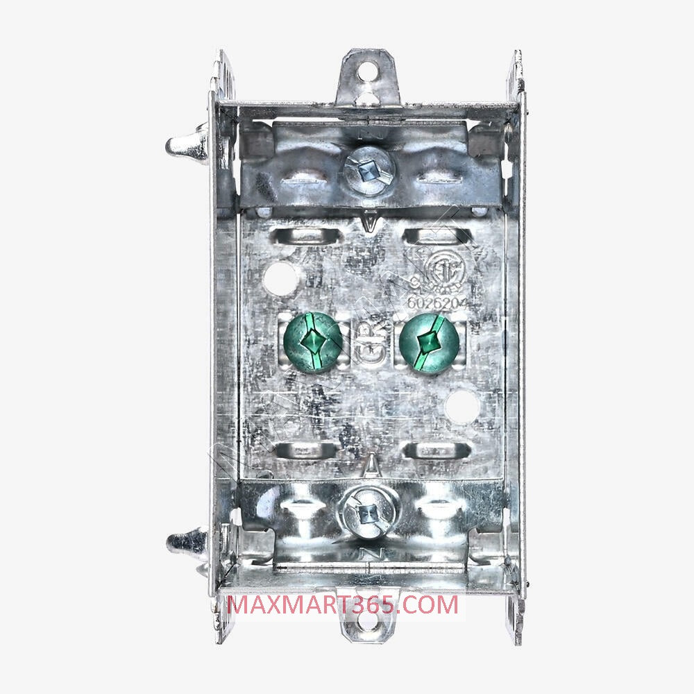 Single-Gang Gangable Steel Electrical Box, 1-Gang Rectangle Metal Device Box for Switch & Receptacle