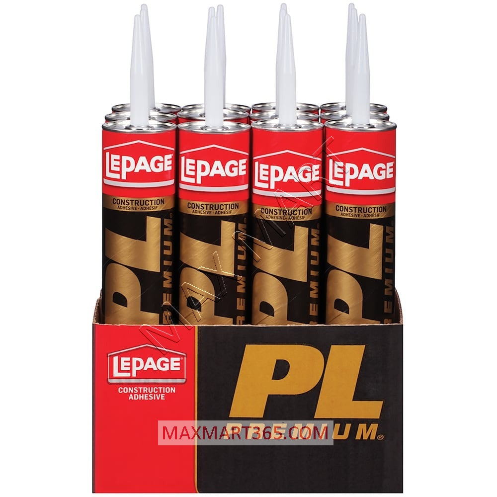 LePage PL Premium Construction Adhesive, Interior/Exterior, Waterproof - 825ml
