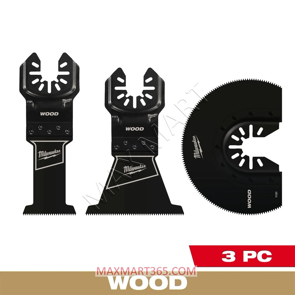 Milwaukee 49-10-9004 Oscillating Multi-Tool Blade Wood Cutting Kit (3 Pack)