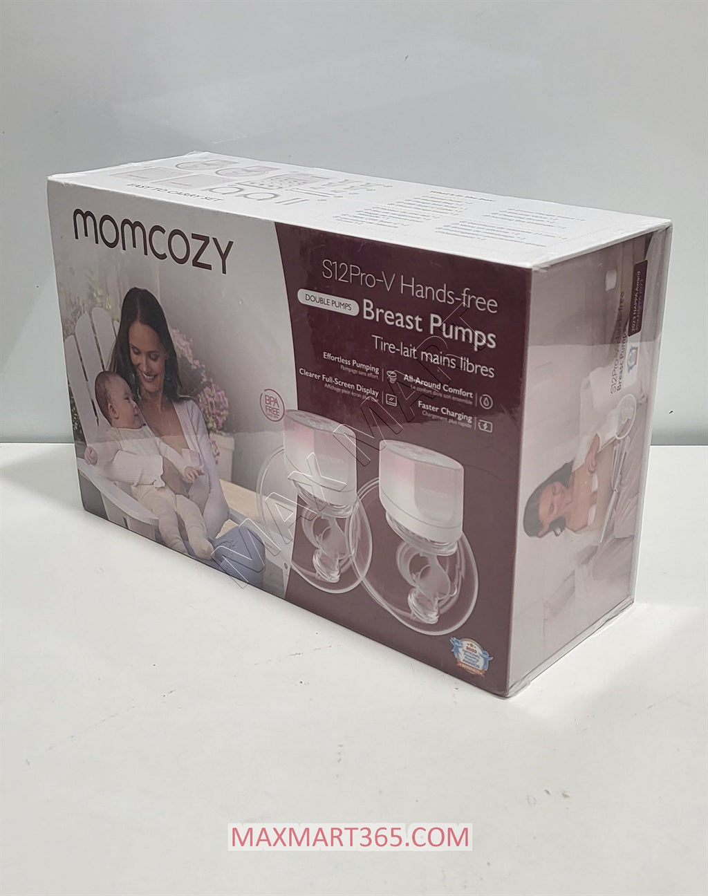 Momcozy S12 Pro-V Pinky Pro Hands Free Breast Pump, Electric Wearable Double Wireless Pump