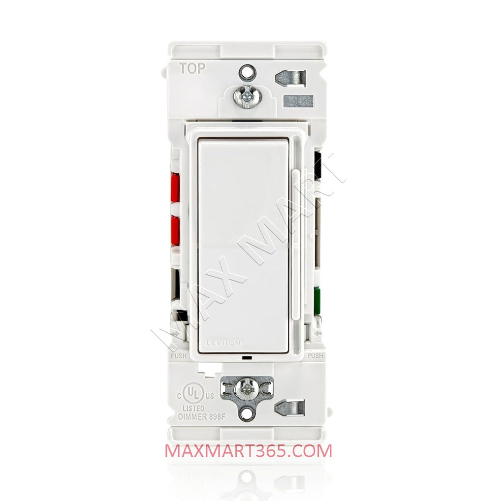 Leviton Decora Lever Edge Slide Dimmer Switch Single Pole or 3-Way ESL01