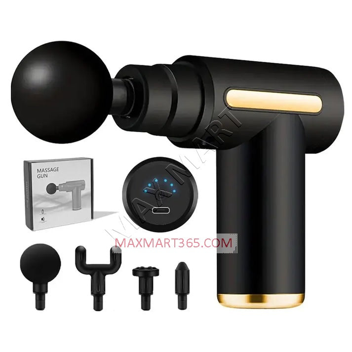 Ultra-Quiet Portable Massage Gun, 6-Speed Deep Tissue Muscle Massager with USB-C Rechargeable Battery