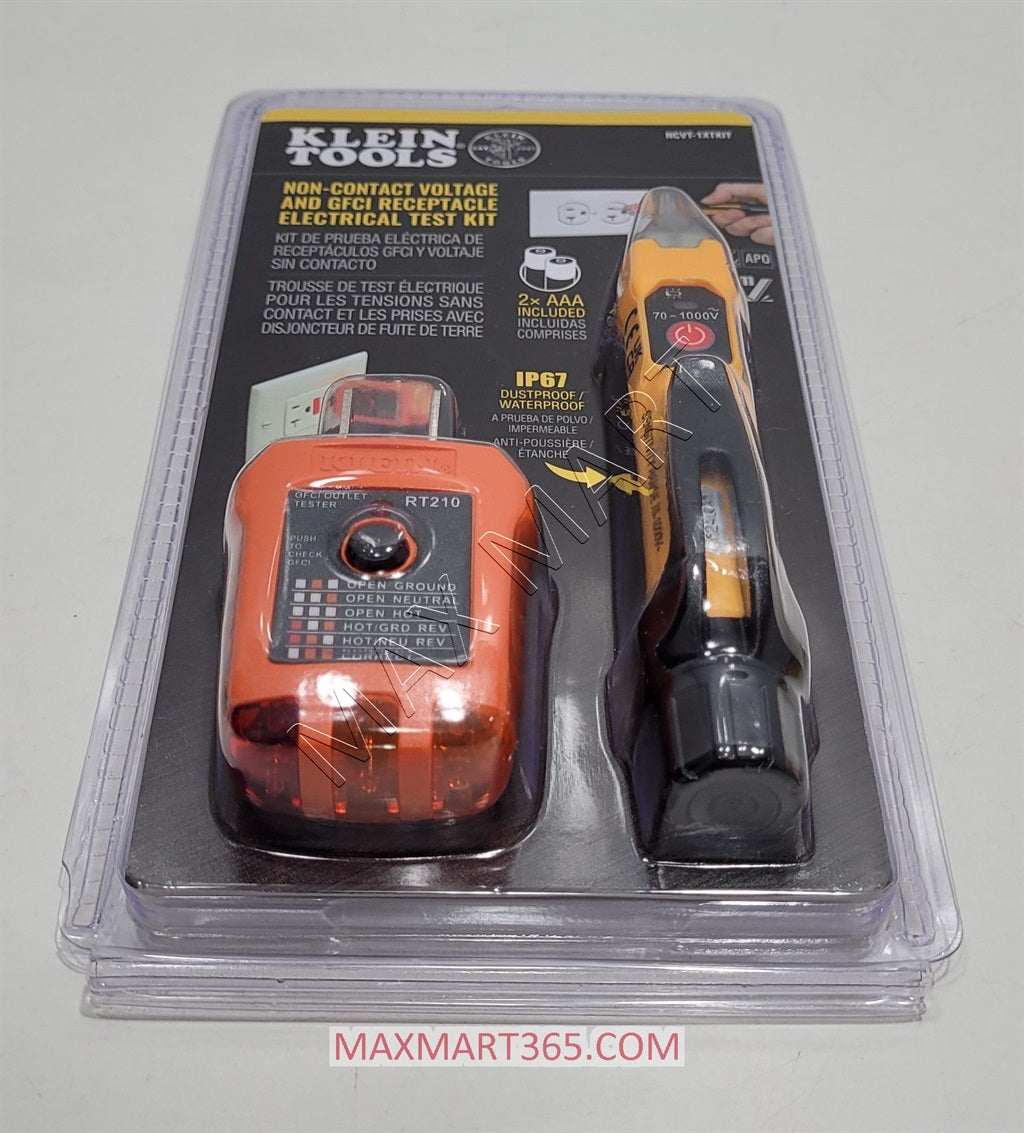 Klein Tools Non-Contact Voltage and GFCI Receptacle Premium Test Kit NCVT1XTKIT