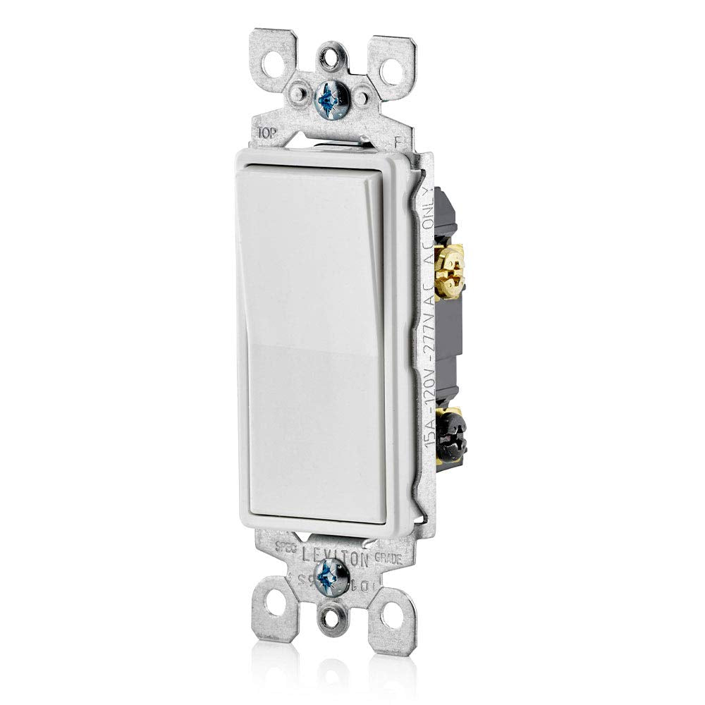 Leviton 15安培三路装饰型白色灯开关 5603-2W