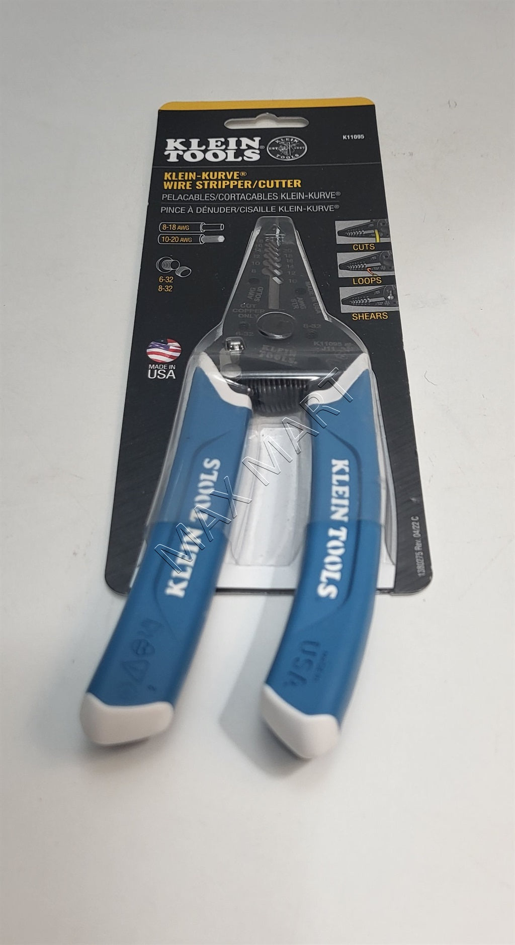 Klein Tools Klein-Kurve 8-20 AWG Wire Stripper/Cutter K11095SEN K11095