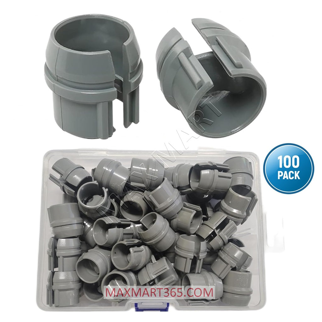 1/2-inch Non-Metallic Snap-in PVC Cable Connectors Fittings fits 14/2, 14/3, 12/2, 10/2, 10/3 for Potlights Gimbals Junction Boxes