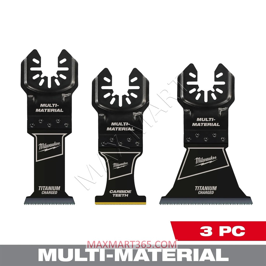 Milwaukee 49-10-9005 OPEN-LOK Multi-Tool Oscillating Multi-Material Cutting Blade Kit (3-Piece)